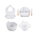 Nourrir les tout-petits de voyage Aspiration Meilleure tasse et assiette bol et cuillère en silicone pour bébé